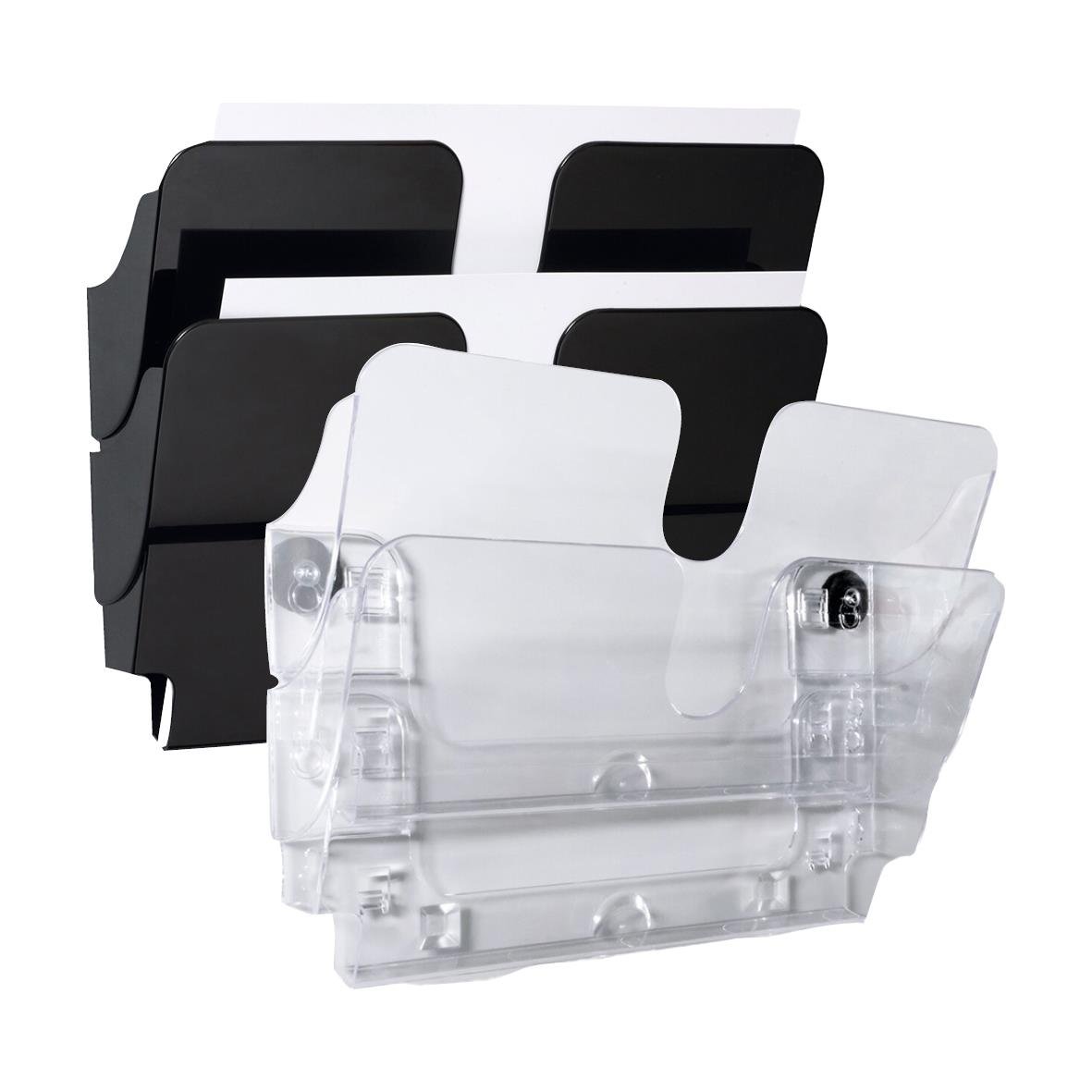 Blankettfack Durable FLEXIPLUS med magnet och två fack för A4-papper, transparent plast