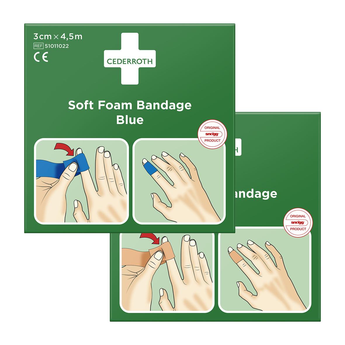 Soft Foam Bandage Cederroth Blå 3cmx4,5m 86010012_2