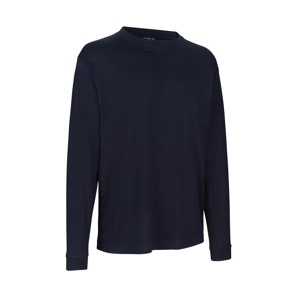 Marinblå långärmad t-shirt för herrar