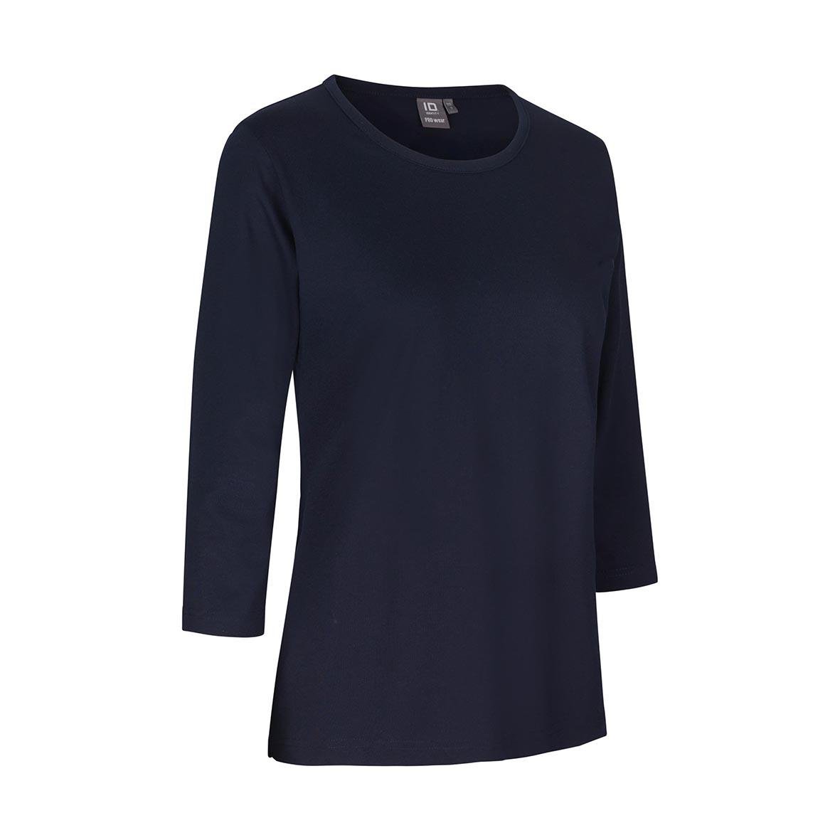 Marinblå T-Shirt med 3/4 ärmar för dam från ProWear