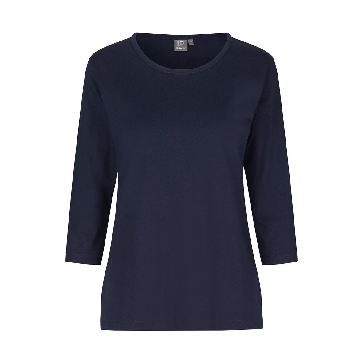 Marinblå t-shirt med 3/4 ärmar för dam, ProWear