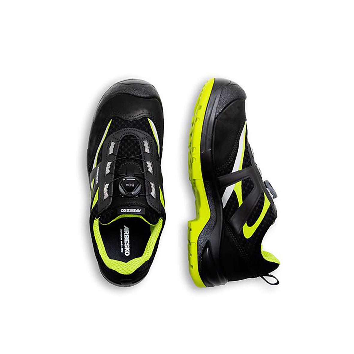 Skyddsskor Arbesko Umeå 939 i svart och neonfärger