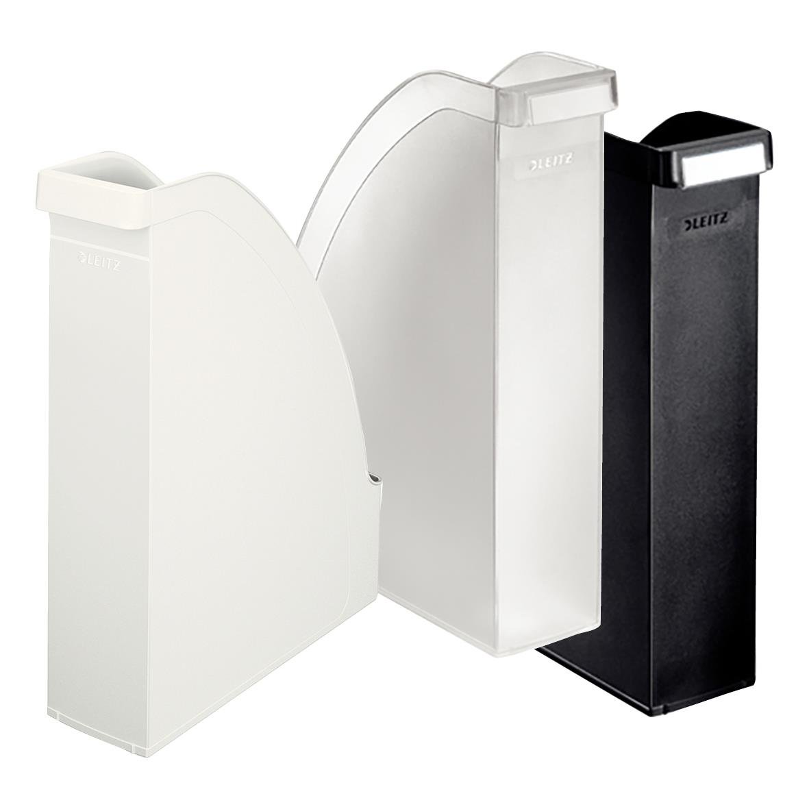 Tidskriftssamlare Leitz Plus i vitt, vitt och svart färg