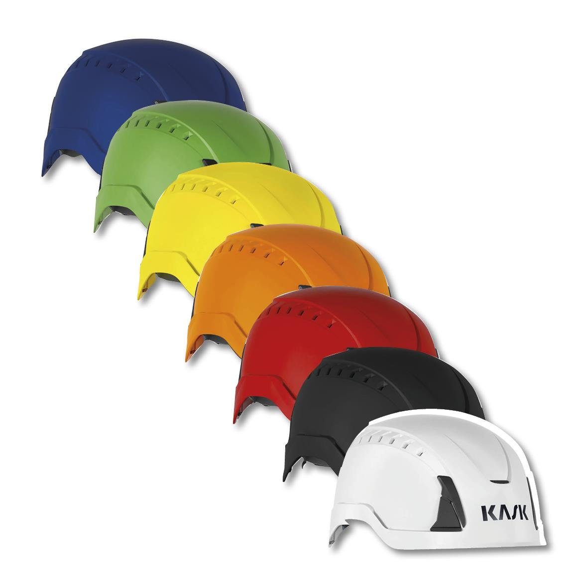 Skyddshjälm Kask Primero Air i olika färger: blå, grön, gul, orange, röd, svart och vit