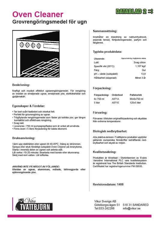 Ugnsrengöringsmedel i sprayflaska för ugn, 750ml, med citronlukt, effektiv mot fett och smuts, för rengöring av ugnar och grillar