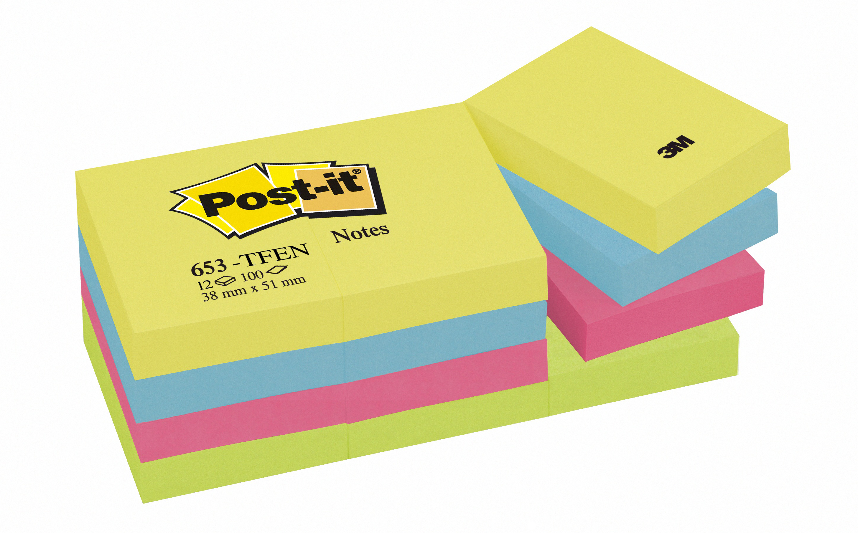 Notisar Post-it 653 Energetic 38x51mm 10110019_1