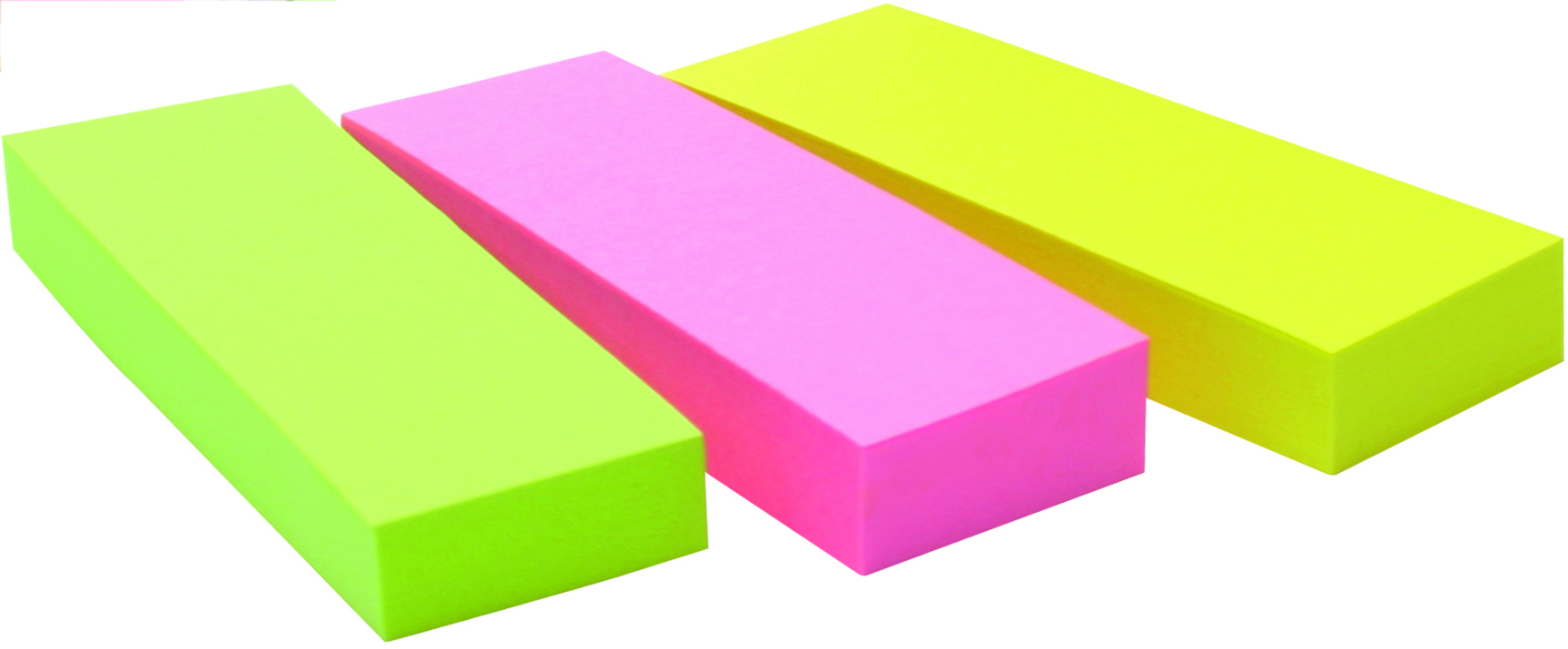 Märkflik Post-it Notes gul, rosa, grön 25x76mm 10110086_2