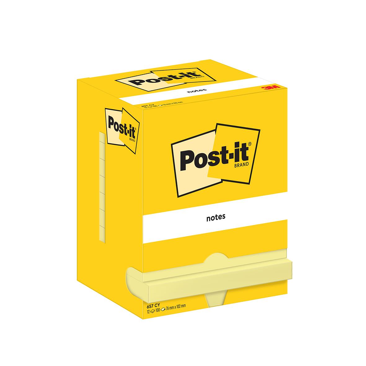 Notisar Post-it 657 Gul 76x102mm 10110346_1
