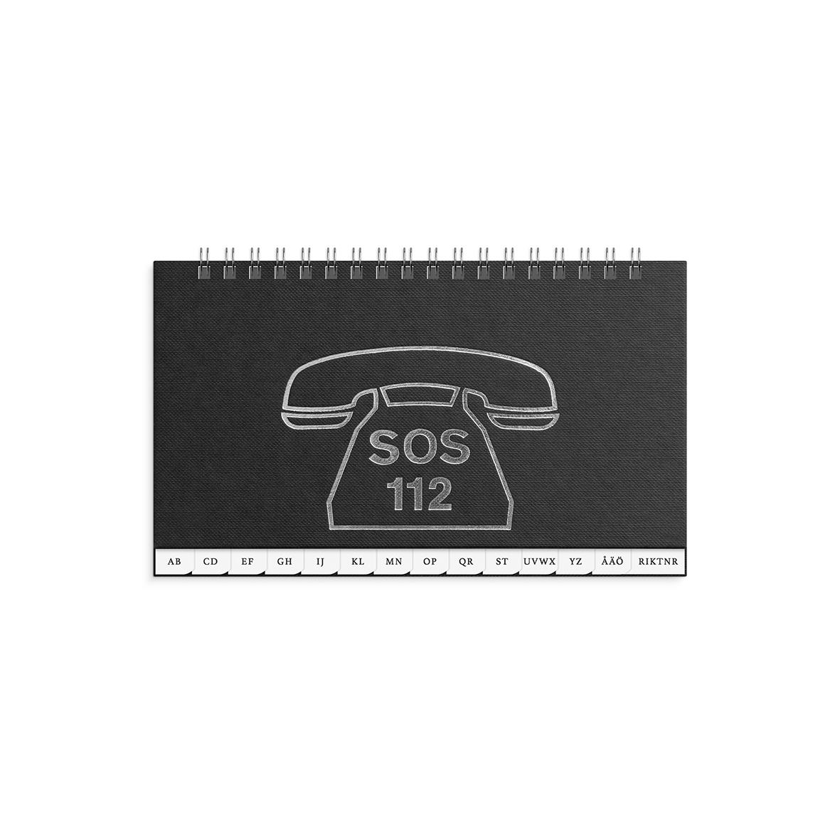 Telefonbok A-Ö svart 175x105mm 10180193