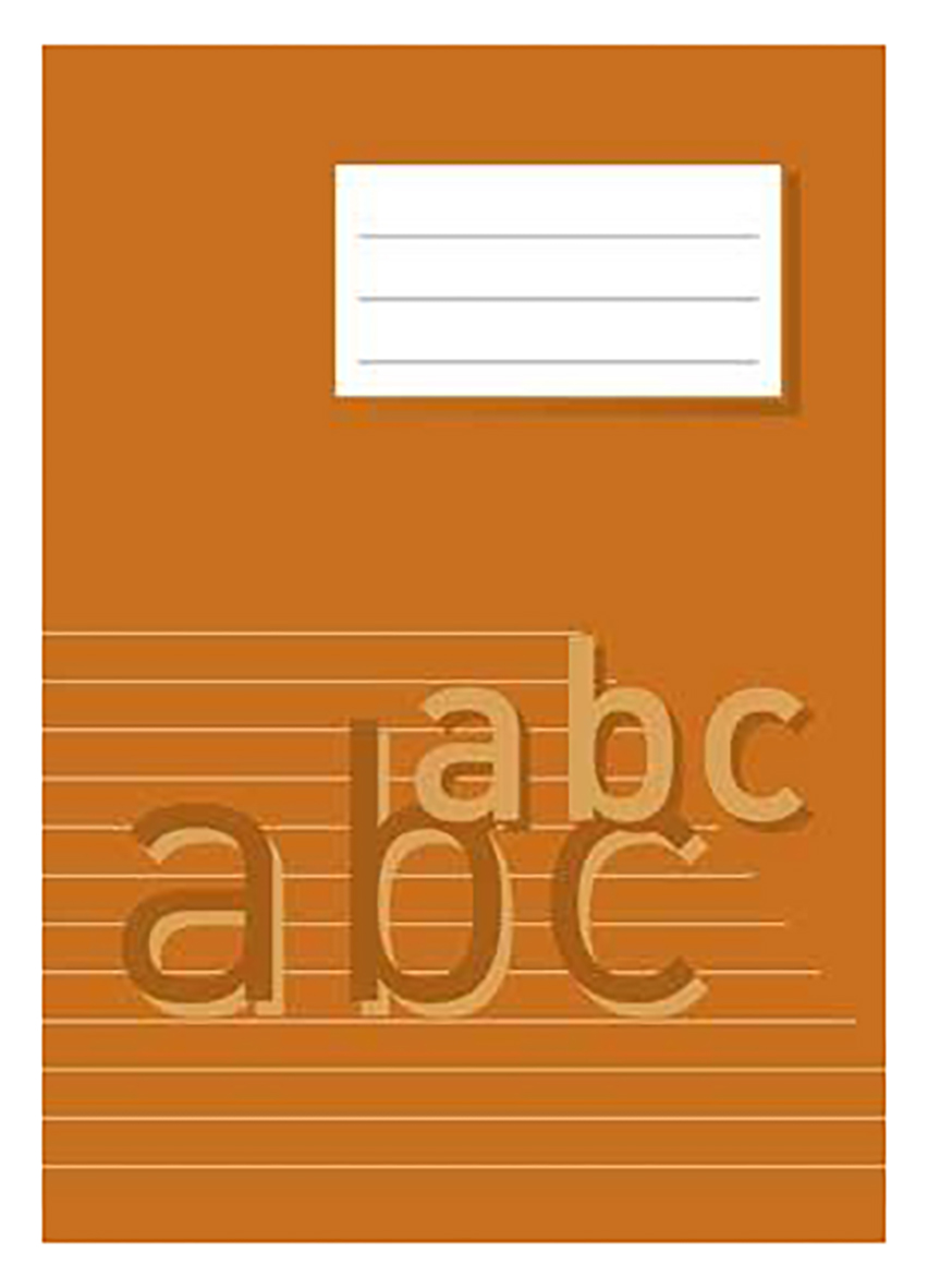 Skrivhäfte A5 8,5mm/halva blank orange 10180370