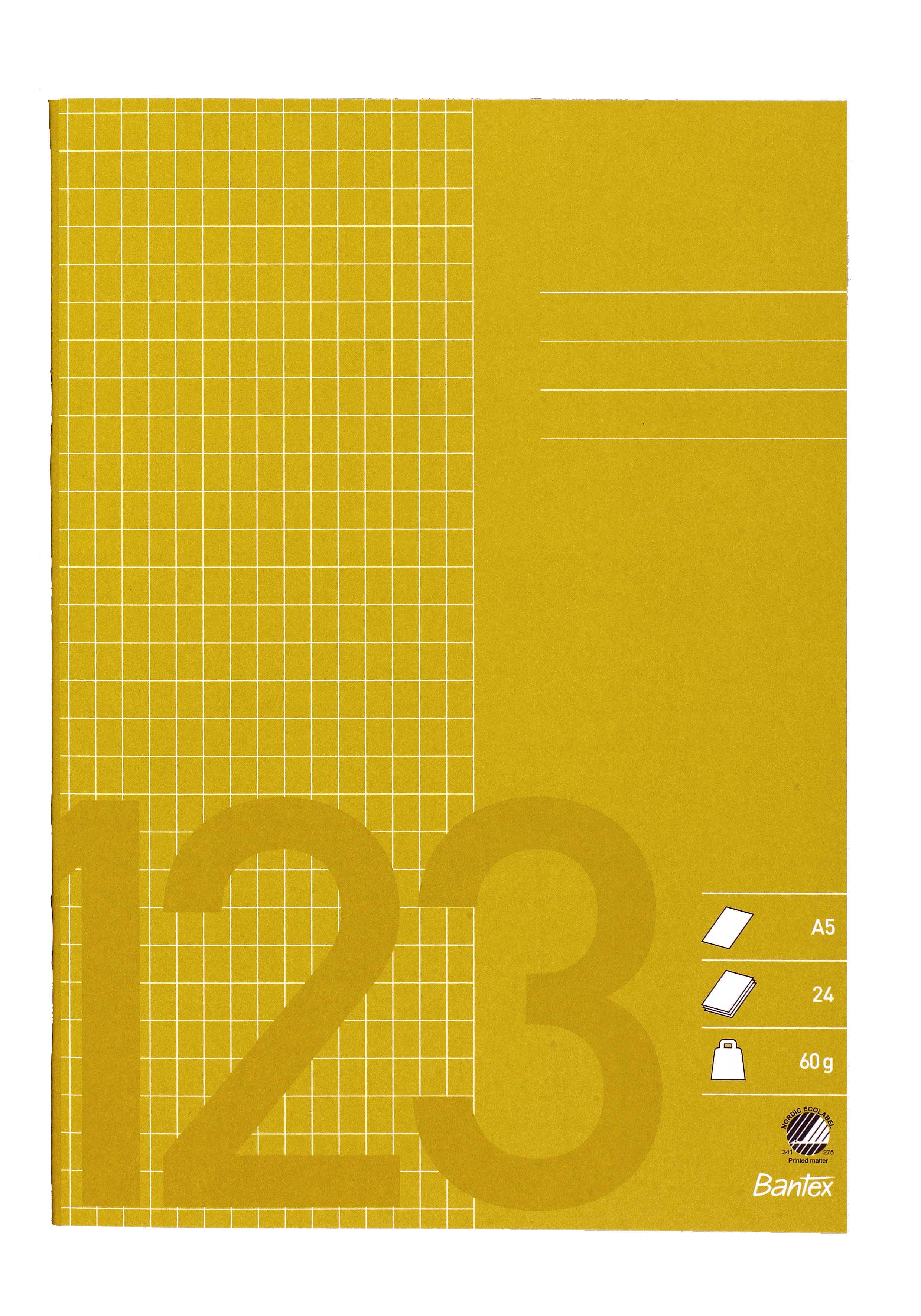 Räknehäfte Bantex Rutat 5x7mm 24 Blad Olivgrön A5 60g 10181887_1