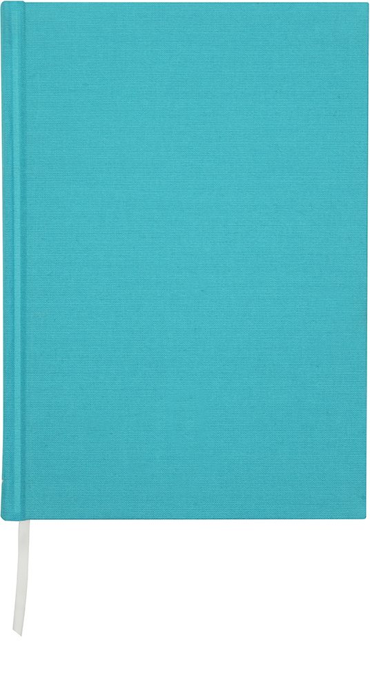 Anteckningsbok turkos linnetextil linjerad A4 10181959