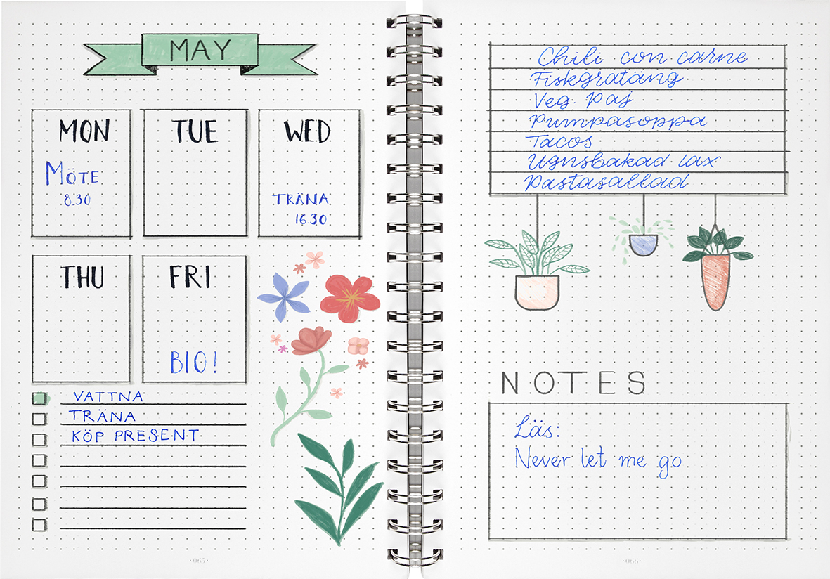 Anteckningsbok 7429 DotNotes, Blommor, FSC Mix 10182083_2