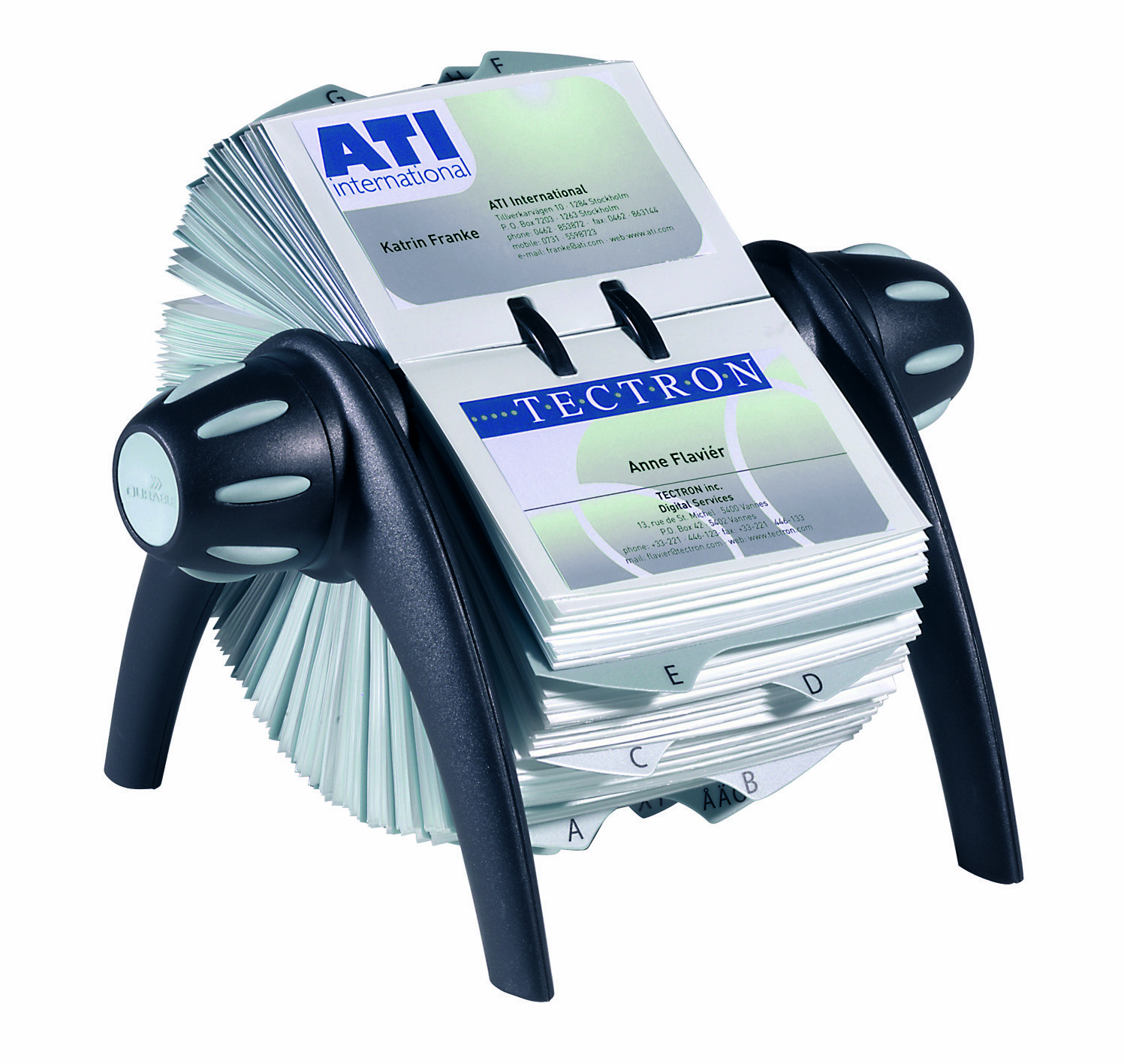 Visitkortssnurra Durable Visifix Flip Svart 10200052