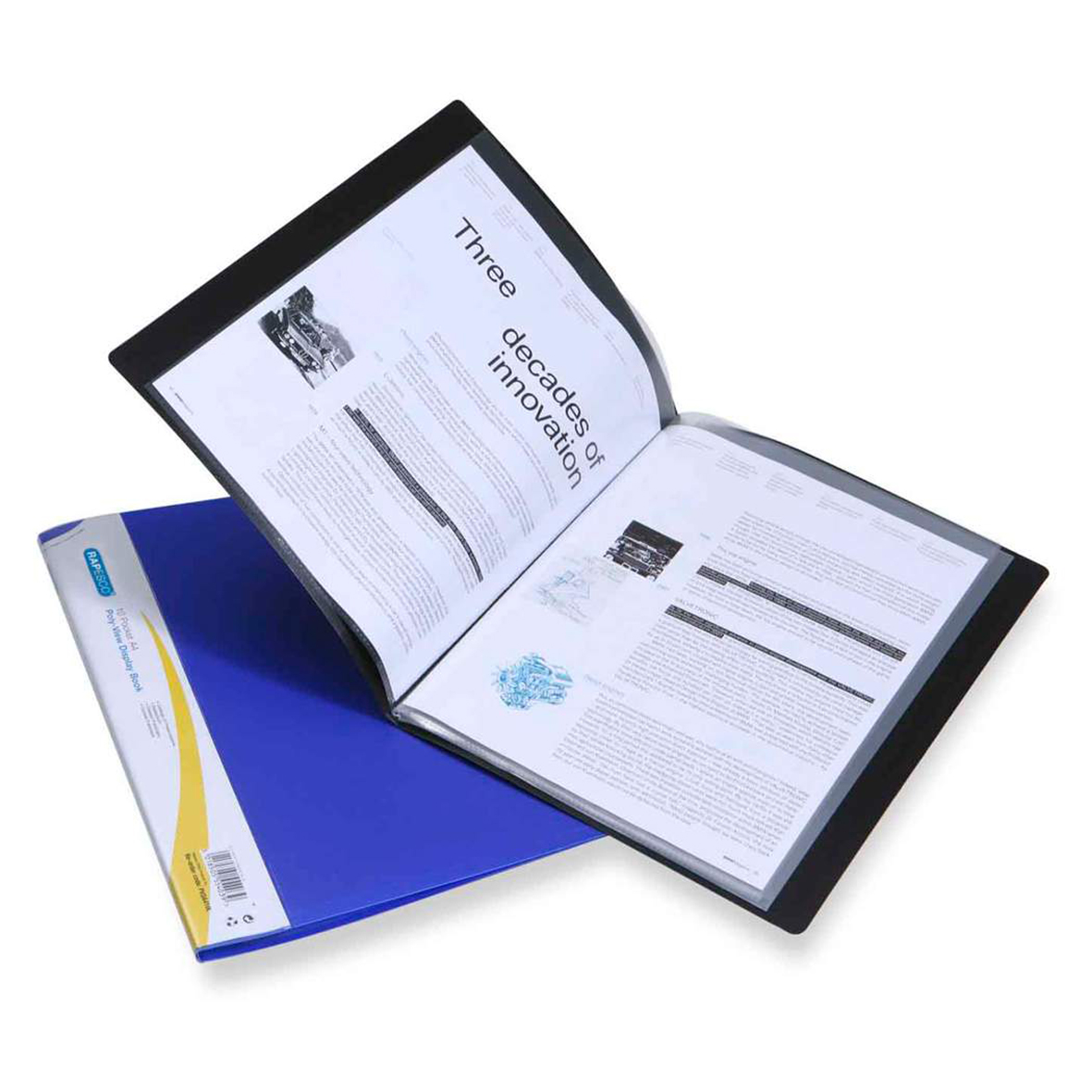 Demonstrationsbok 20-fickor svart A4 10210014