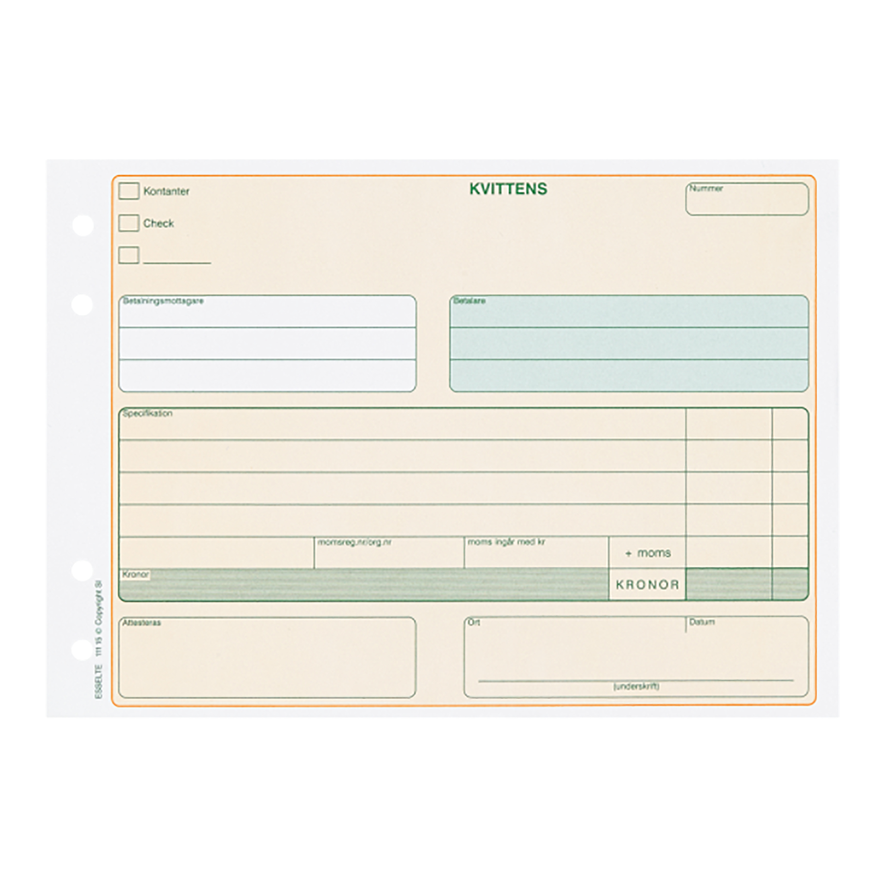 Kvittensblock onumrerade utan kopia A5L 10240002_4