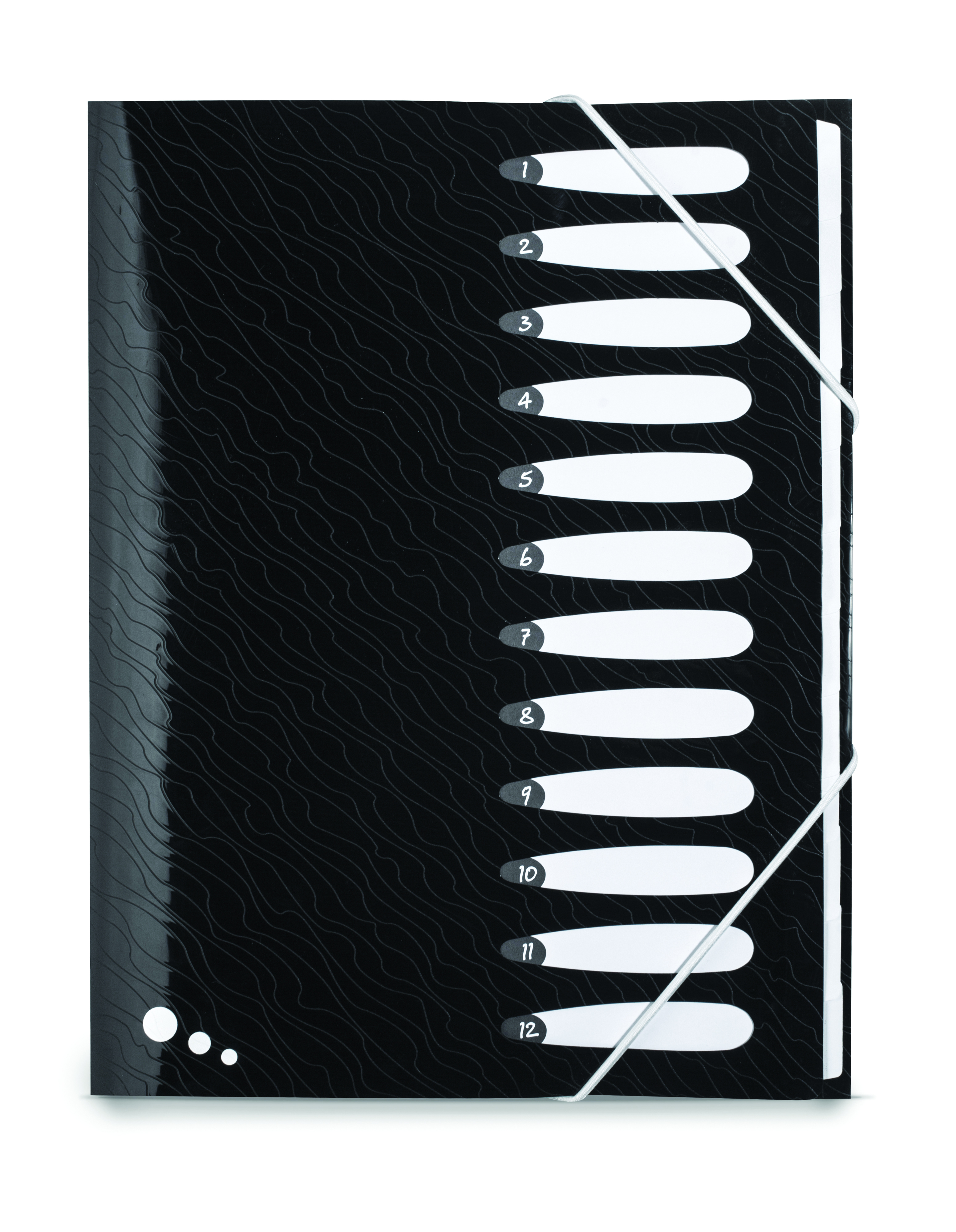 Sorteringsmapp Elba Art Studio 12-delad Svart A4 11110428