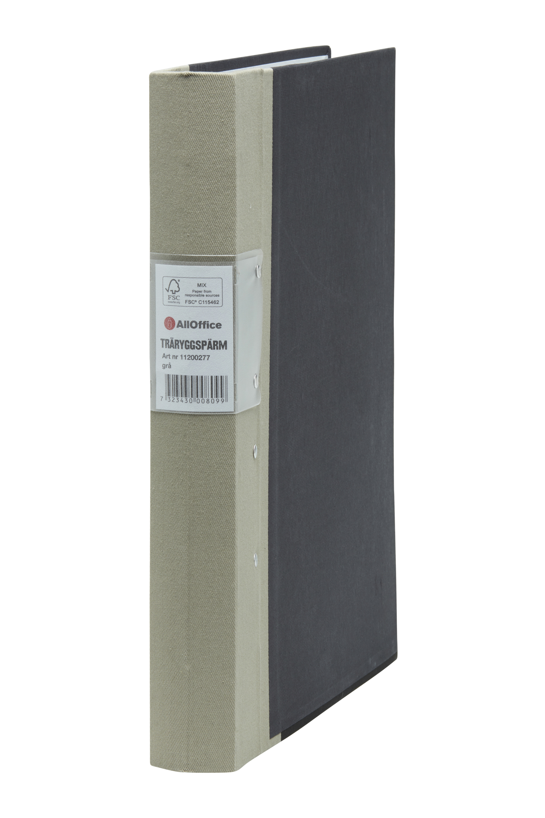 Gaffelpärm AllOffice Premium FSC grå A4 40mm 11200277
