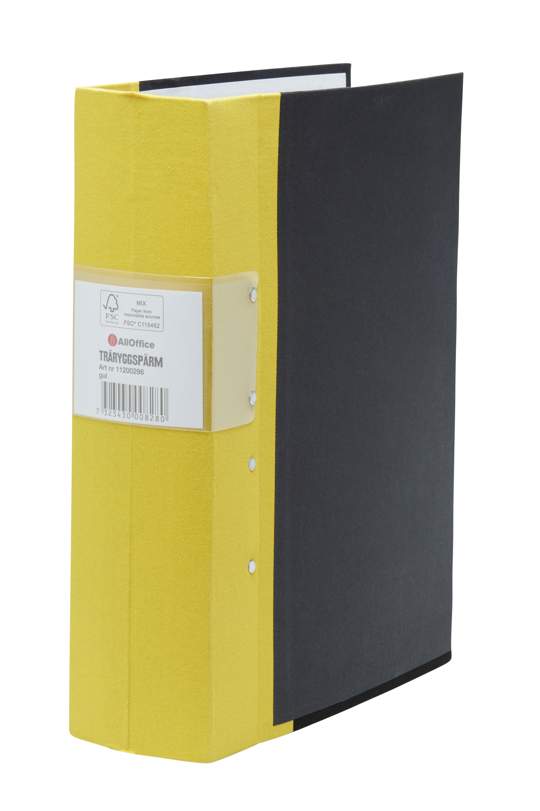 Gaffelpärm AllOffice Premium FSC gul A4 80mm 11200296