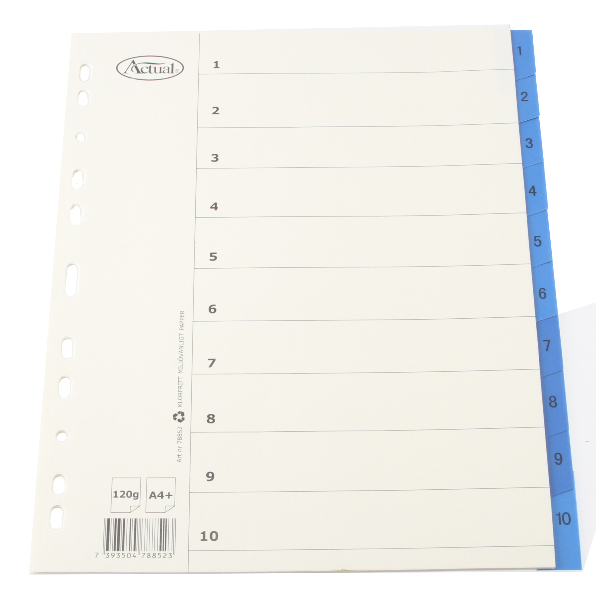 Pärmregister Plus flikförstärkta 1-10 A4+ 11300011_1