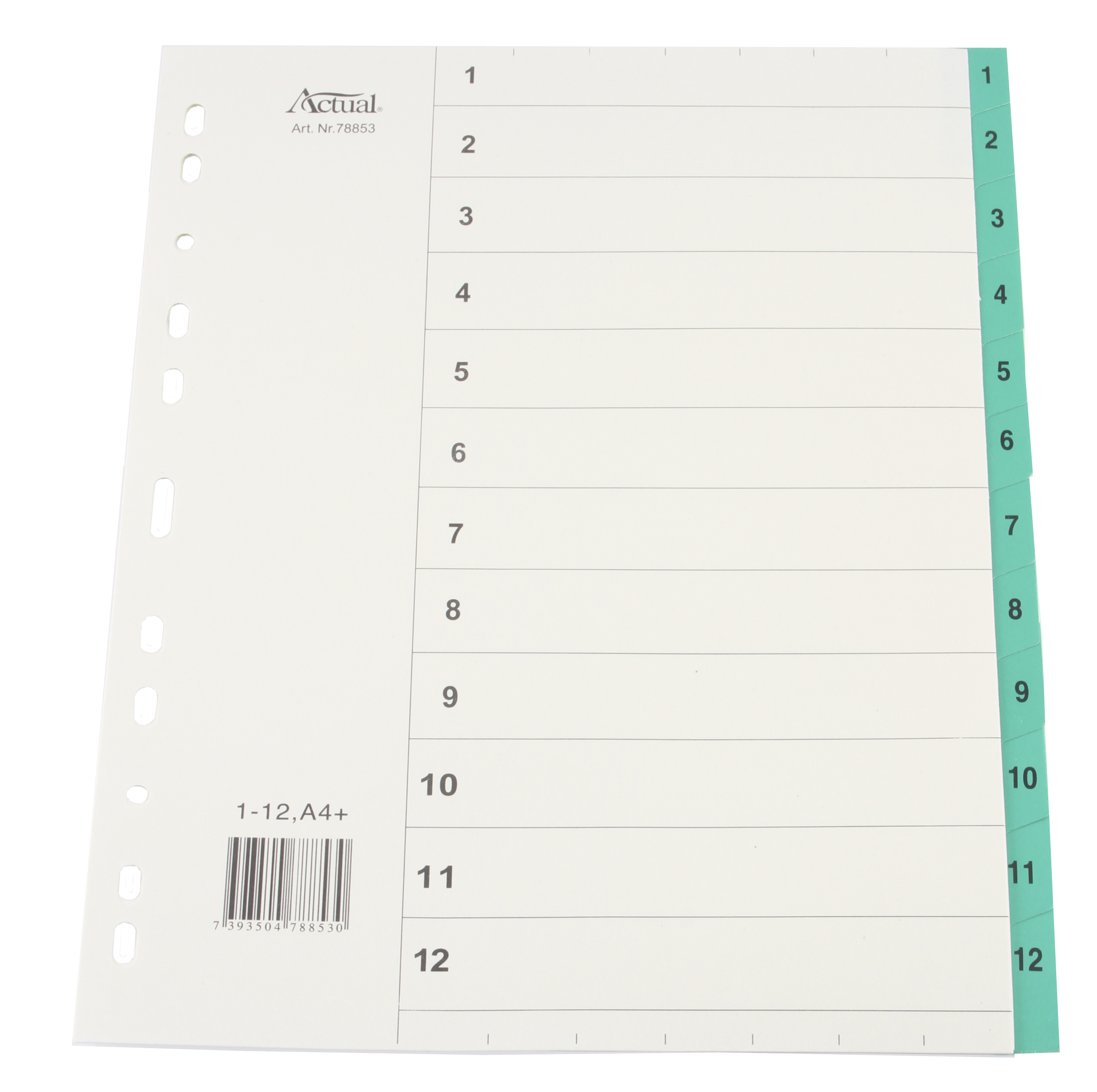 Pärmregister Plus flikförstärkta 1-12 A4+ 11300012_1
