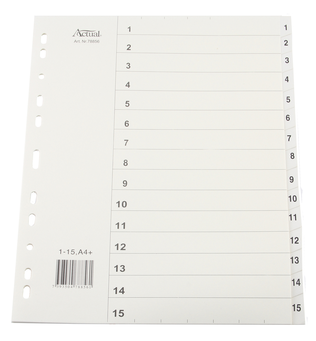 Pärmregister Plus flikförstärkta 1-15 A4+ 11300013_1