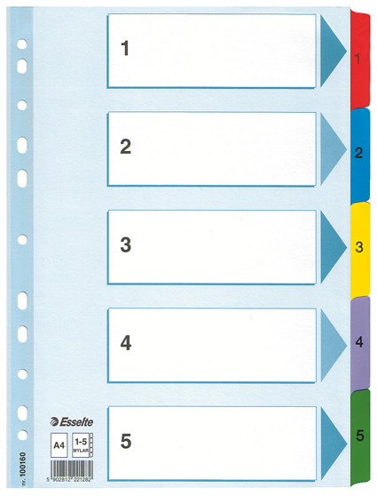 Pärmregister Mylar 1-5 A4 11330001