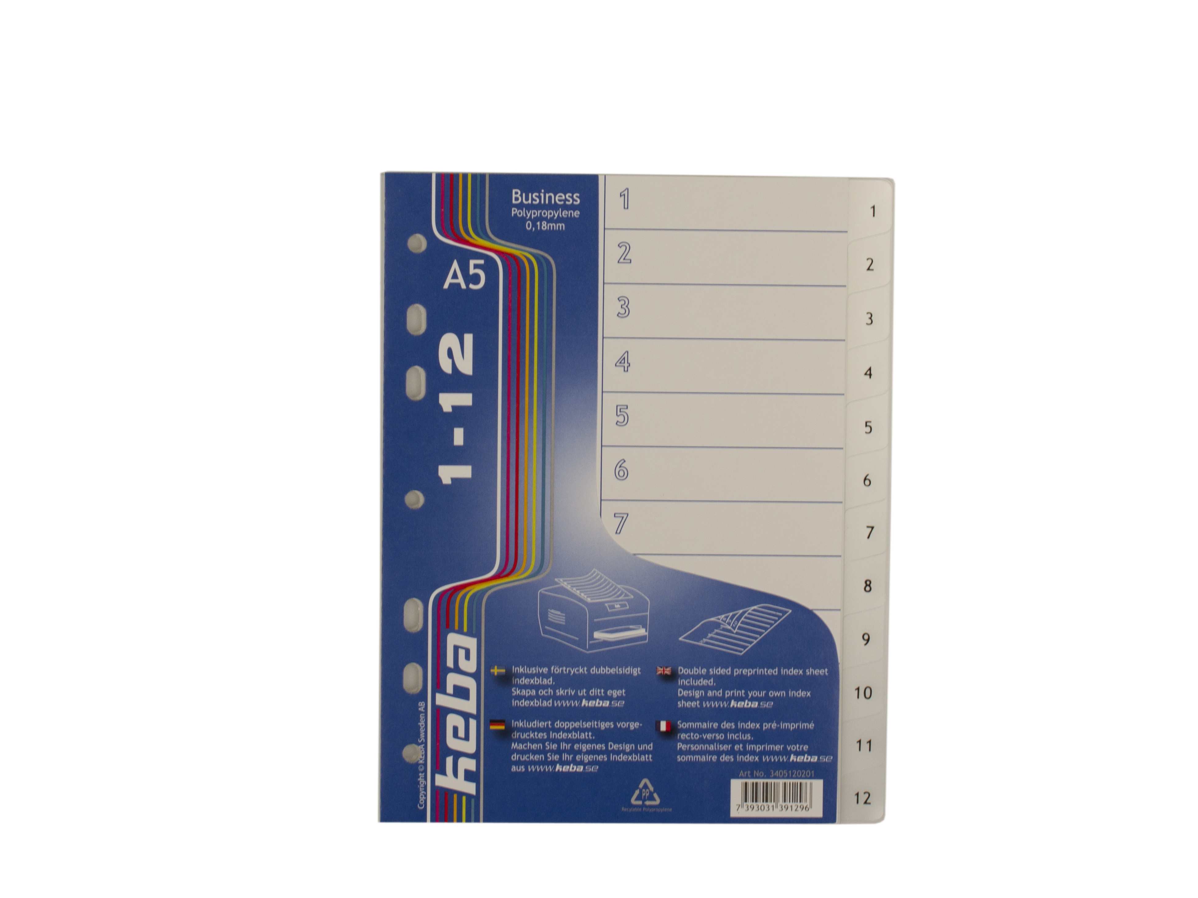 Pärmregister Keba Business plast 1-12 A5 11330038_1