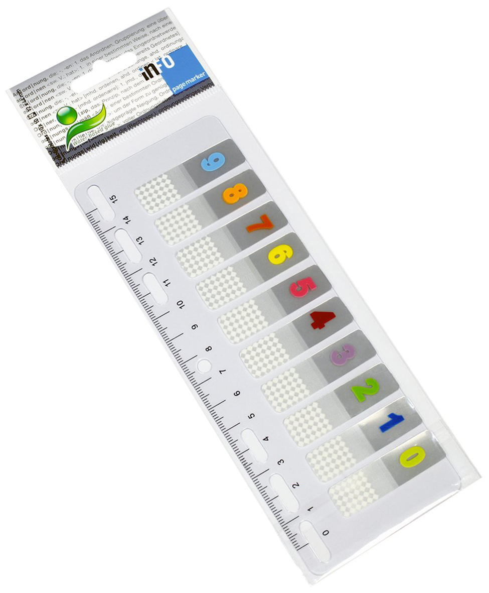 Märkflik Infoflag Numrerade 0-9 12x44mm 100 flikar/fp 11350075