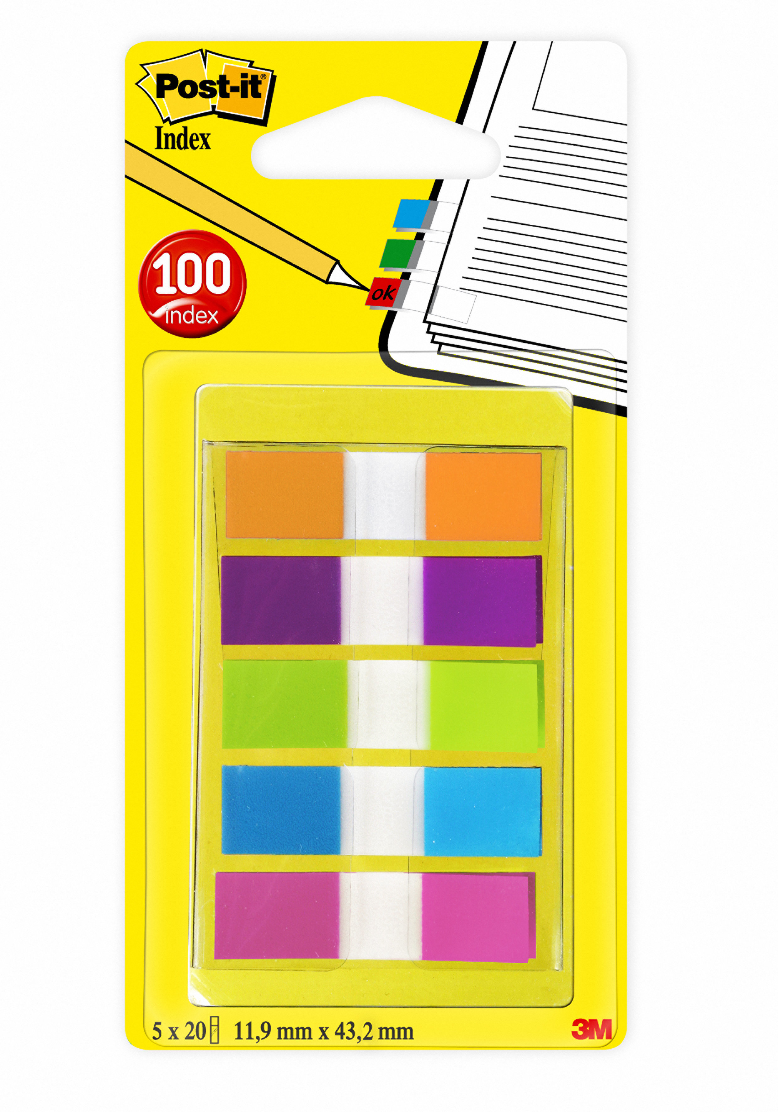 Post-it Index 683-5CB2 11,9x43,2mm 11350078_1