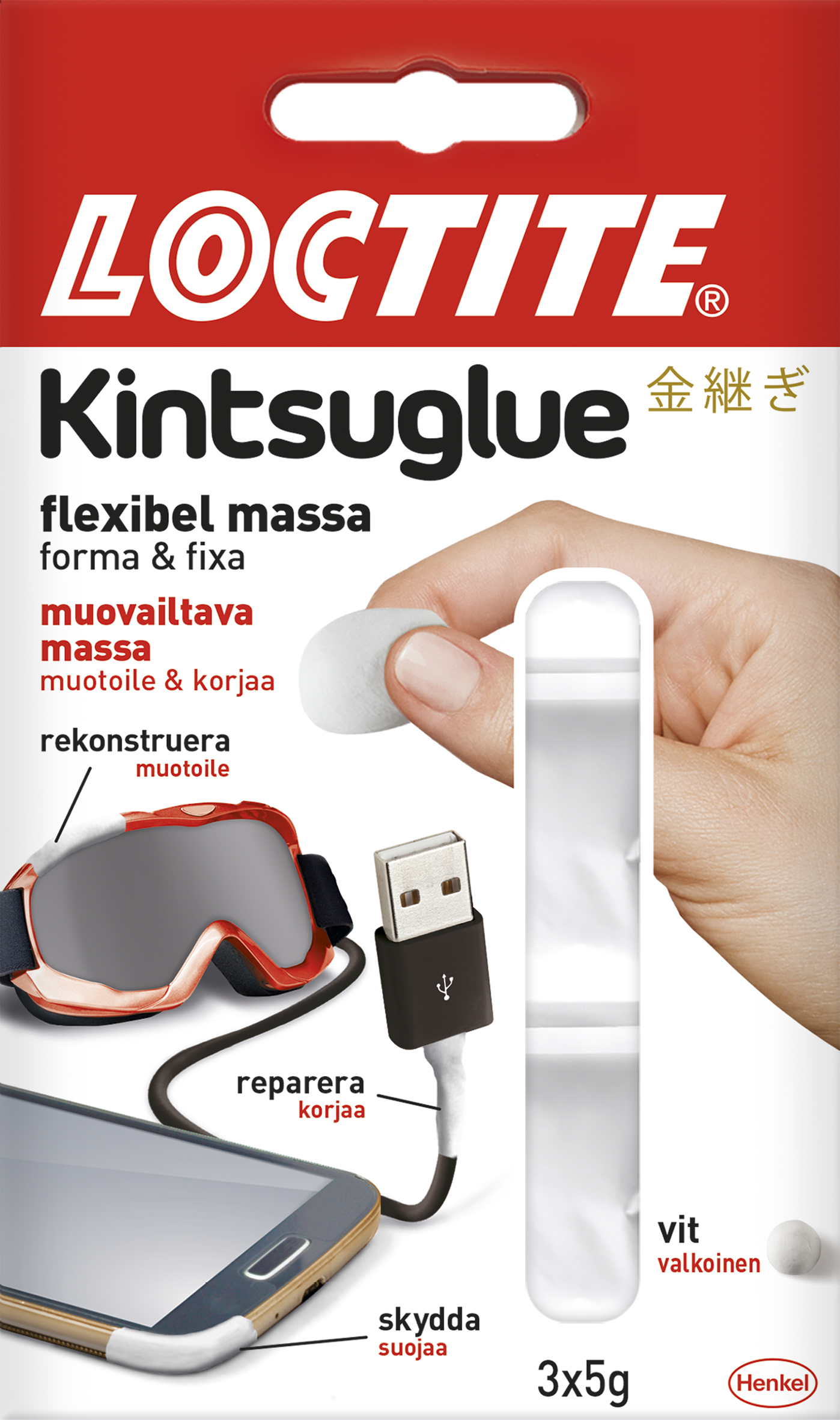 Reparationsmassa Loctite Kintsuglue 3x5g Vit 3x5g/fp 12066464