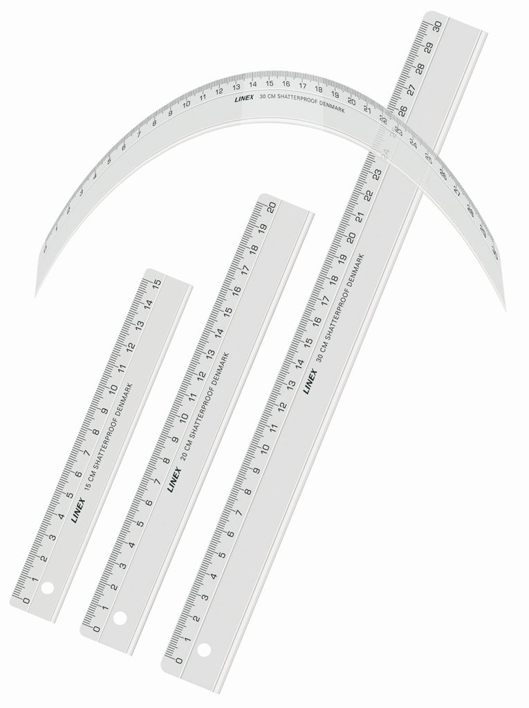 Linjal Linex böjbar 30cm transparent 12180040