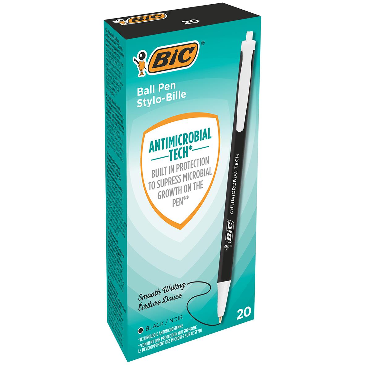 Kulspetspenna Bic Click Antibakteriell svart 13060796_1