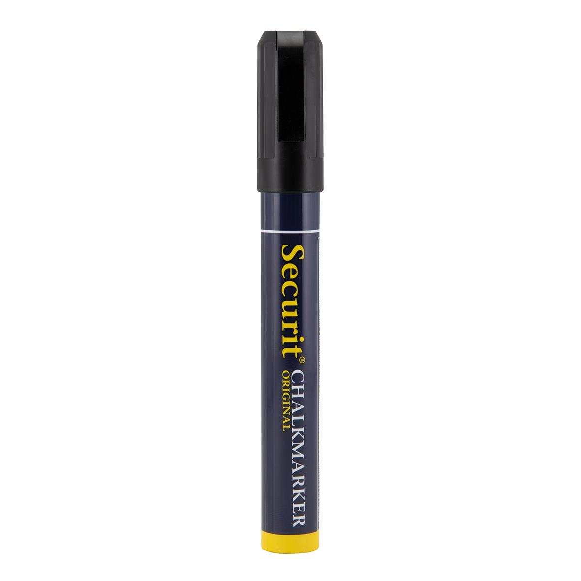 Tavelpenna Securit Snedskuren Spets Svart 2-6mm 13091154_1