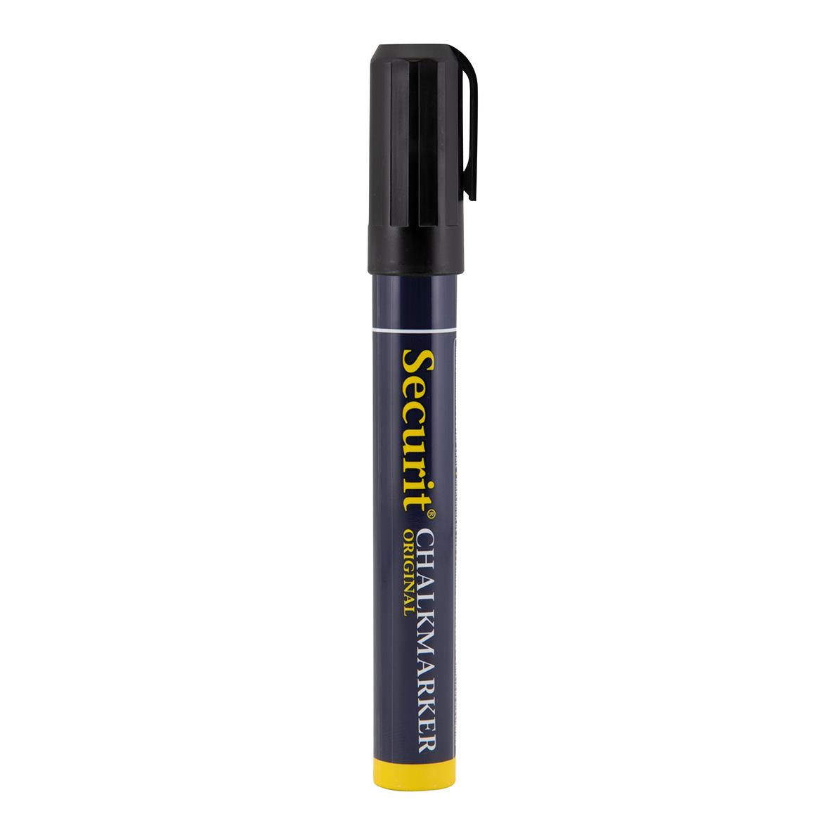 Tavelpenna Securit Snedskuren Spets Svart 2-6mm 13091154_2