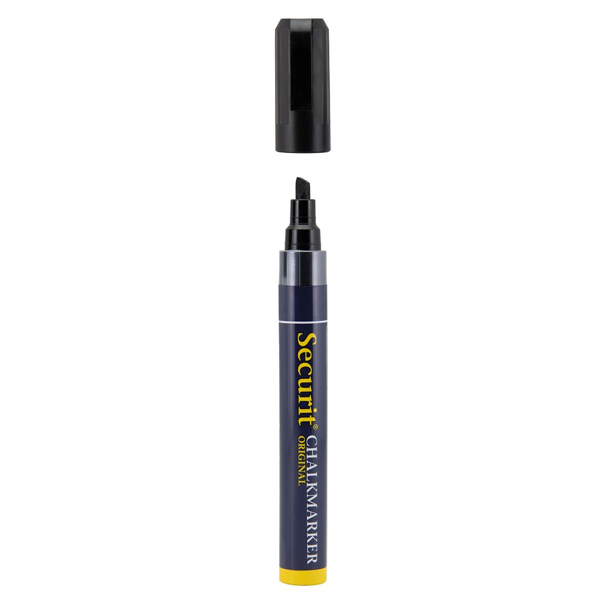 Tavelpenna Securit Snedskuren Spets Svart 2-6mm 13091154_3