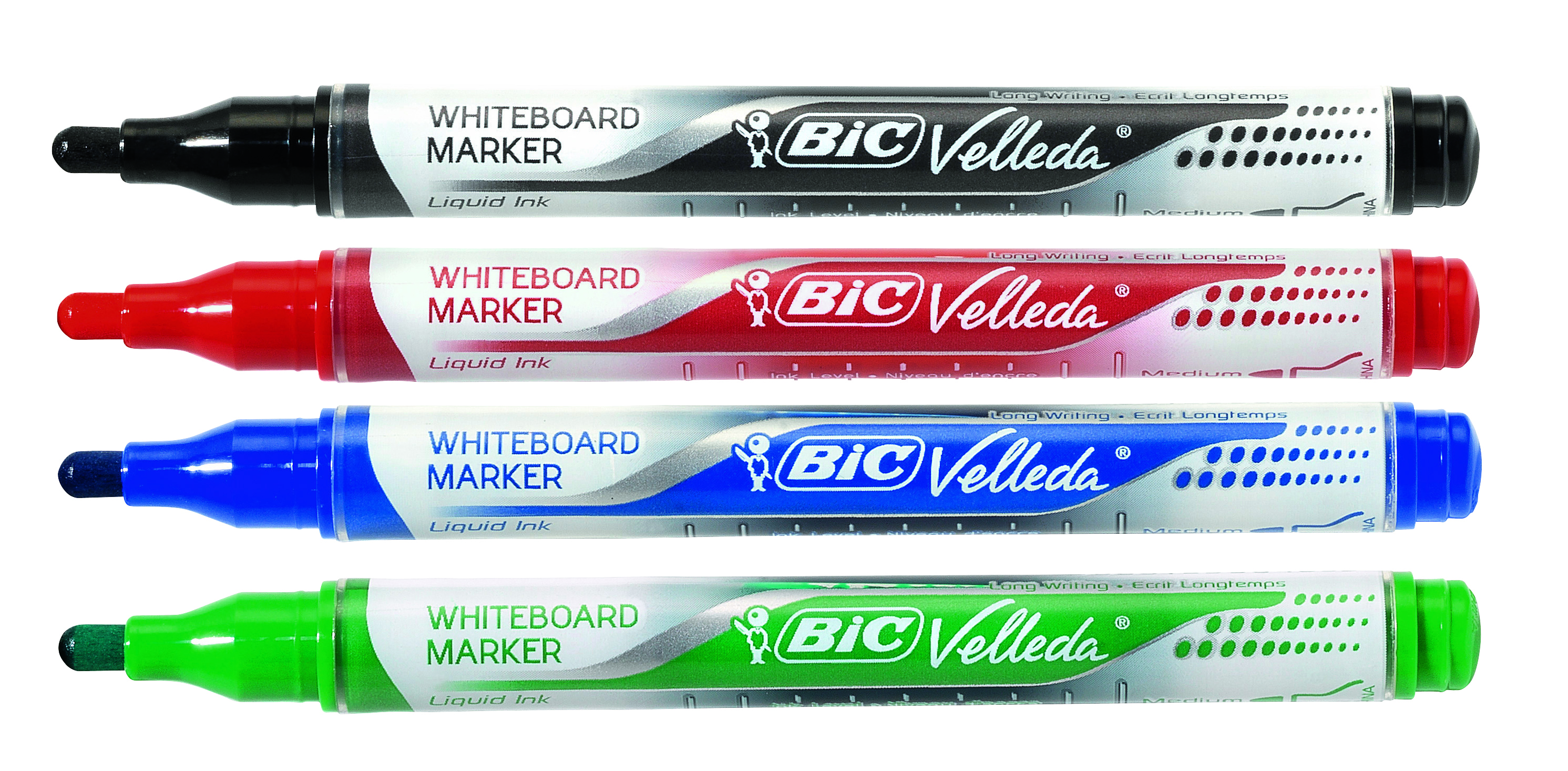 Whiteboardpenna Bic Velleda sort.färg 4-set 13133097