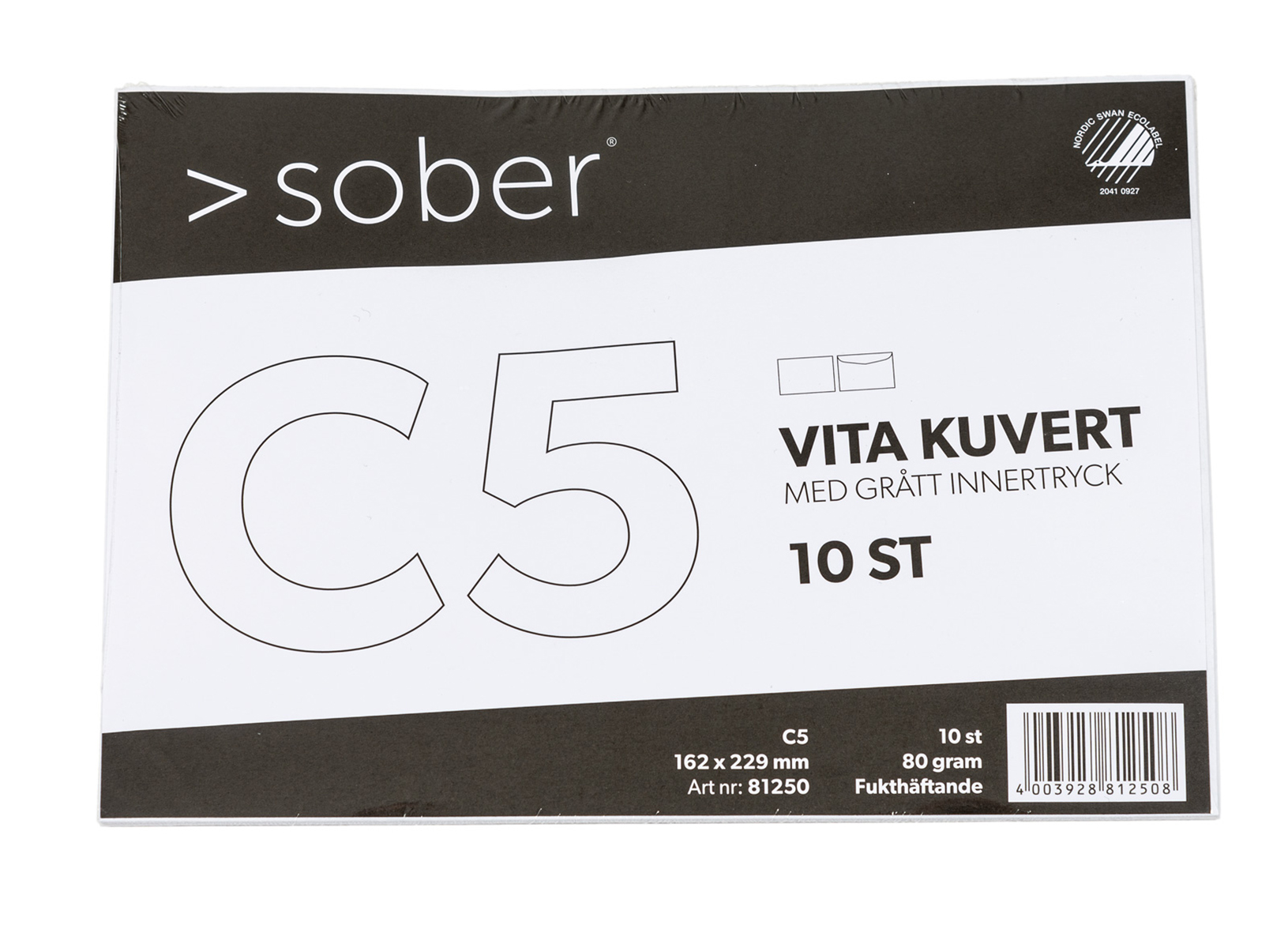 Kuvert C5 10 pack Vit 14020101