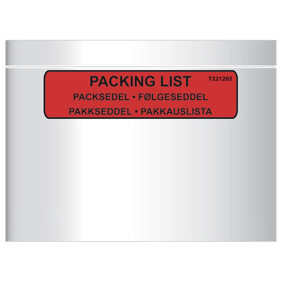 Packsedelkuvert C5 med tryck 1000st/fp 4,9kg 14070005