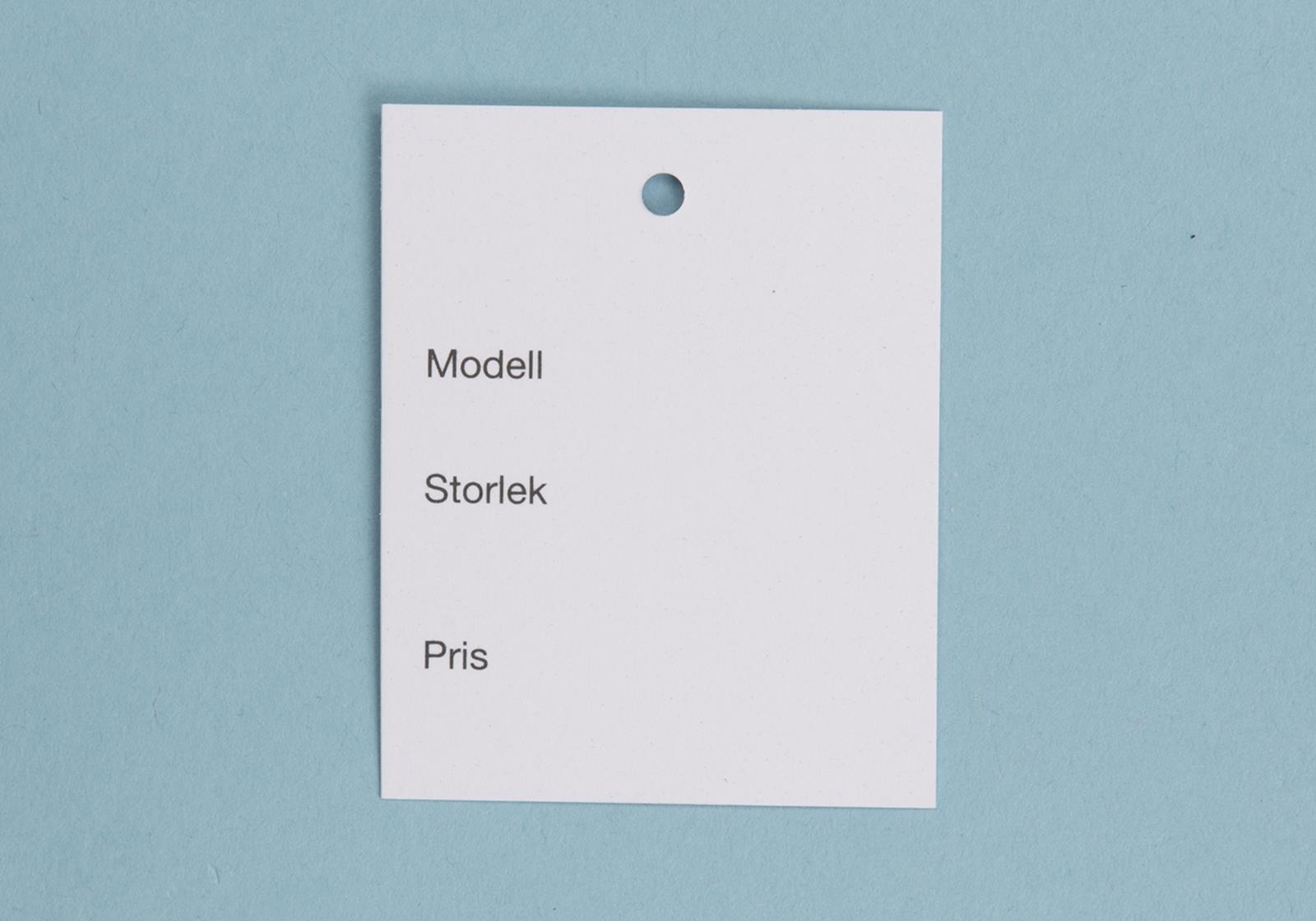 Kartongetikett med hål förtryckt text 40x50 mm 15060002