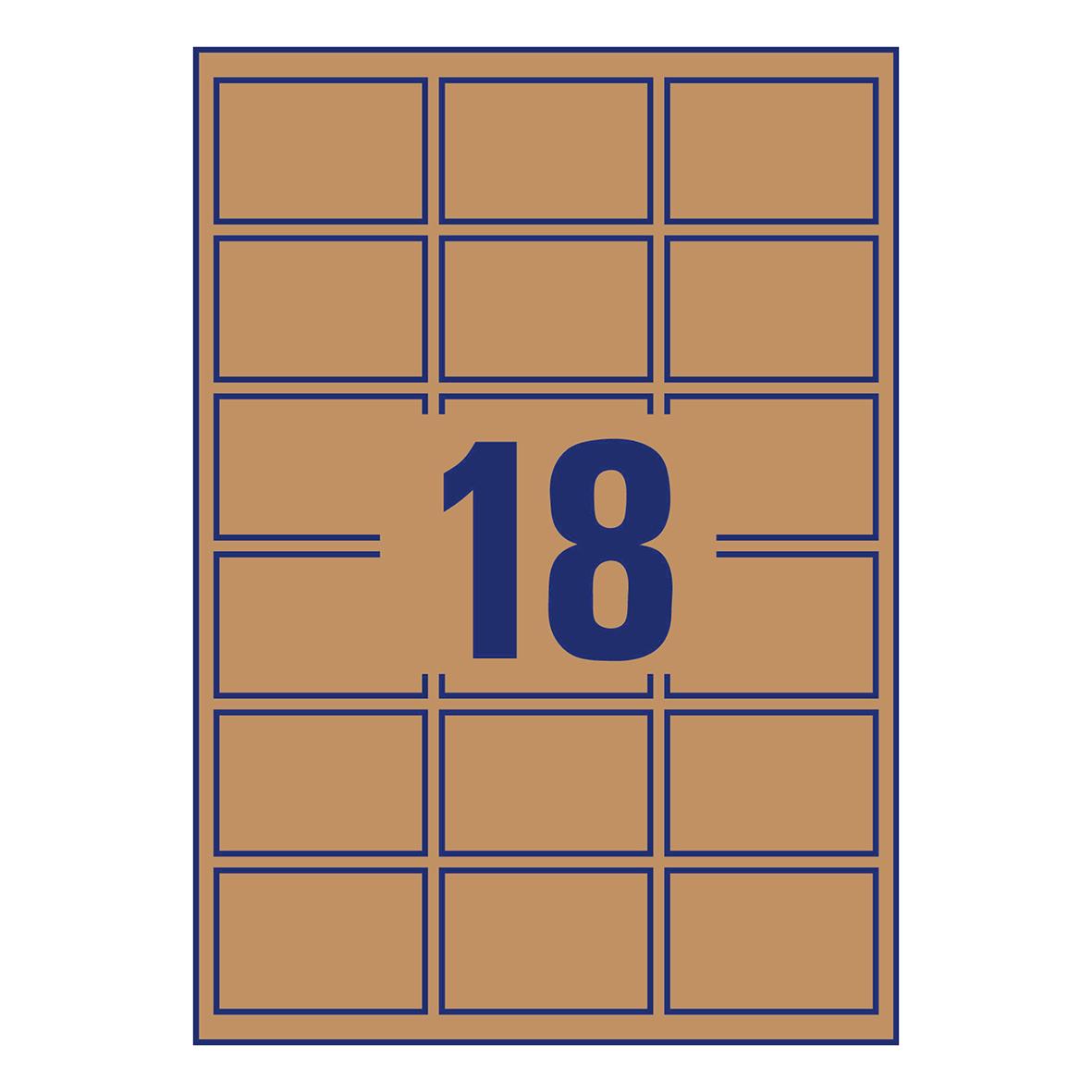 Etikett Avery L7110 Recycle Brun 62x42mm 15088879_3