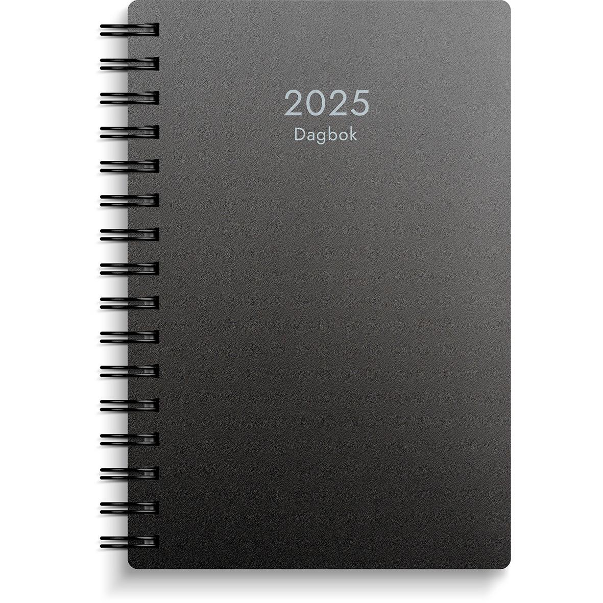Almanacka Burde 1023 Dagbok PP-plast 2024 Svart 16010323_1