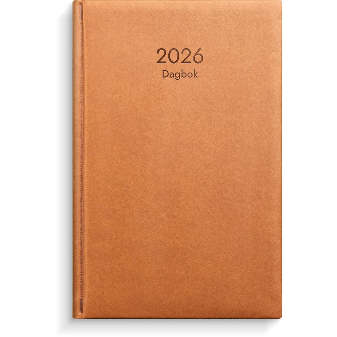 Almanacka 1029 Dagbok cognac konstläder inbunden 2021 16010332_1