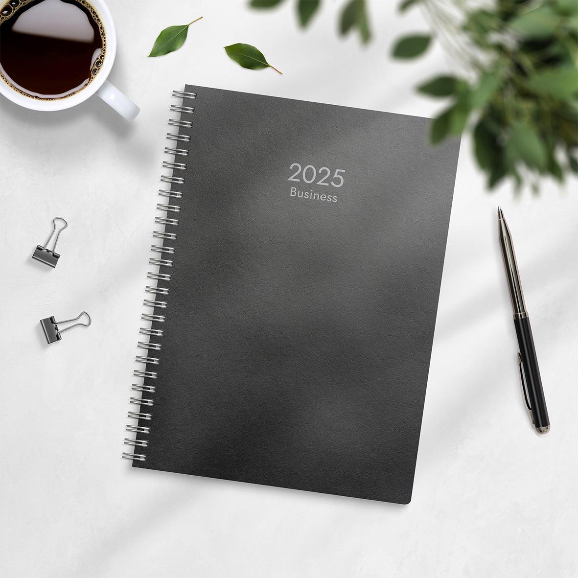Almanacka Burde 5140 Business ECO Line Miljökartong 2023 Svart A5 16010341_4