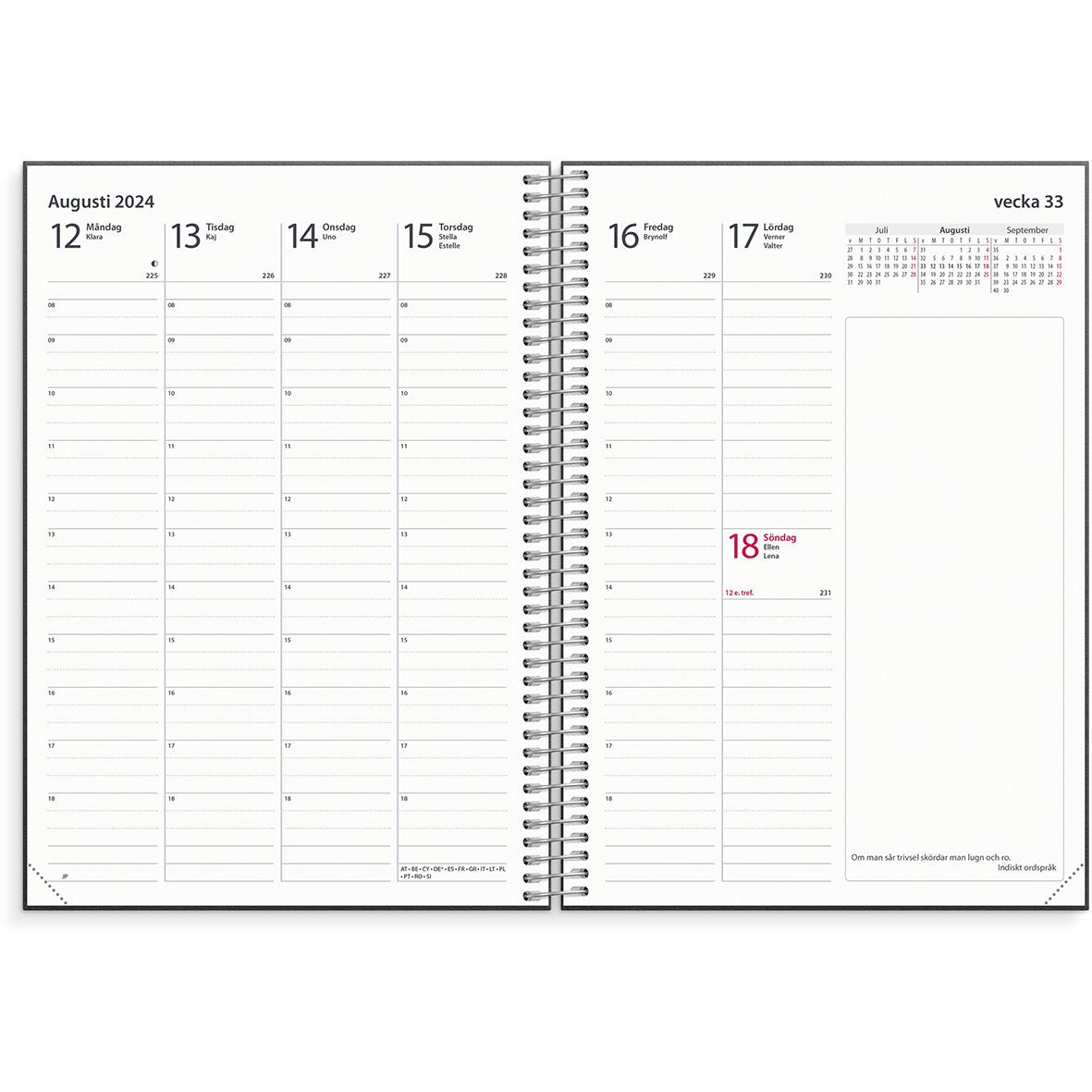 Almanacka 1059 Business VIP svart skinn 2021 16010358_2