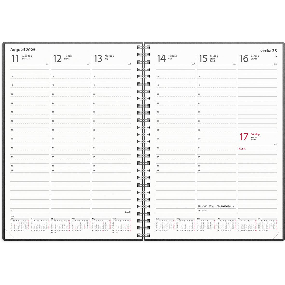 Almanacka Burde 1170 Weekly Refill 2024 A5 16010363_2