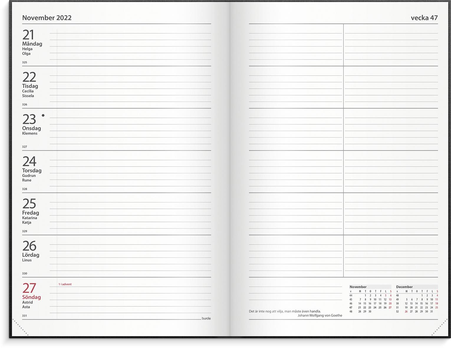 Almanacka 1070 Kontorskalender refill 2021 16010392_2