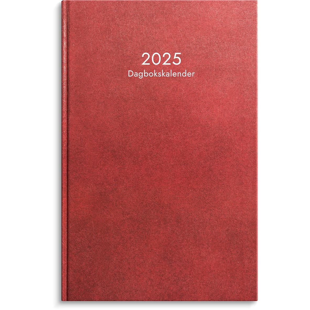 Almanacka Burde 1087 Dagbokskalender Konstläder Inbunden 2024 Röd 16010396_1