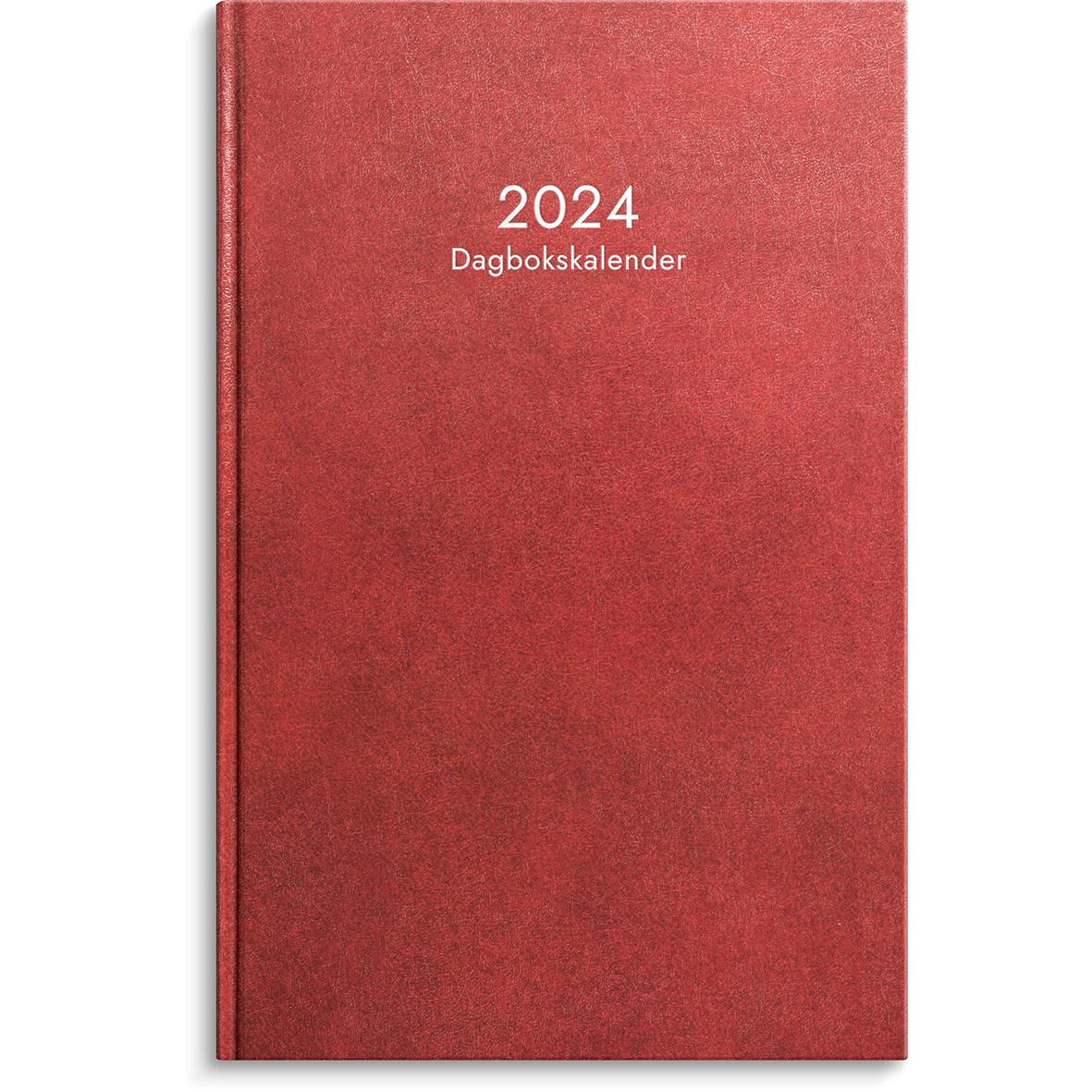 Almanacka Burde 1087 Dagbokskalender Konstläder Inbunden 2022 Röd 16010396_1