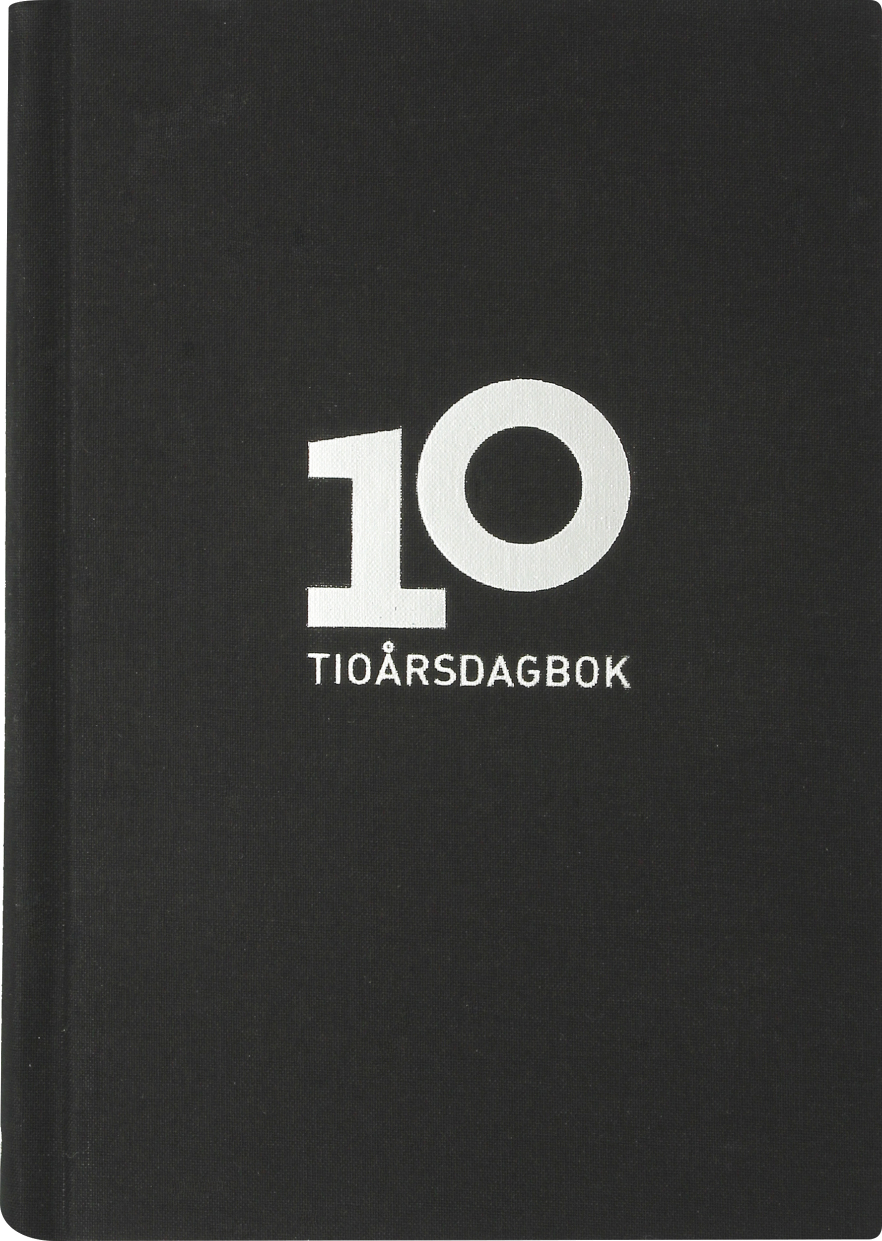 Almanacka 1133 10-årsdagbok svart linnetextil 16010427_1
